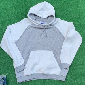 adidas Men's Two-Tone Gray and White Hooded Pullover